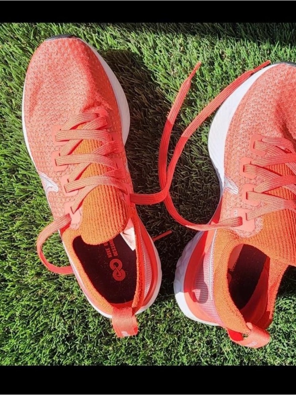 Women’s Lightweight Coral Knit Running Sneakers - Orange